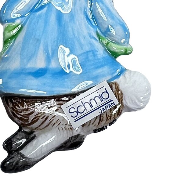 Vtg Schmid Beatrix Potter Peter Rabbit 1982 Ornament Tag Cord Sticker Japan - Picture 5 of 7